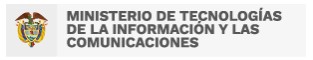 Logo Ministerio de Tecnologías de la Información <br> y las Comunicaciones - MinTIC