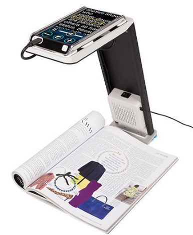 Imágen de Lupa electrónica portatil con voz para lectura de documentos – Compact 6 HD Speech con soporte
